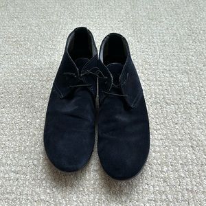 Donna Carolina navy blue fur lines slip on walking shoes